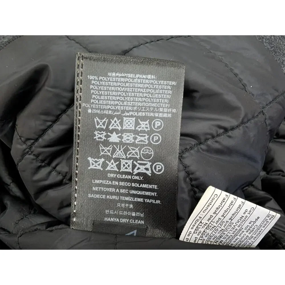 GUESS men sz M Wool Blend Insulated Military quilted Coat jacket gray hu